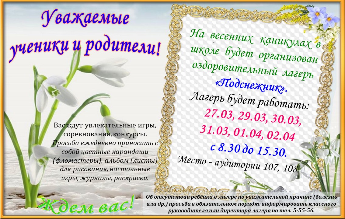 Оздоровительный лагерь «Подснежник» - Архив новостей - Средняя школа № 3  г.Вилейки имени В.Л.Сосонко