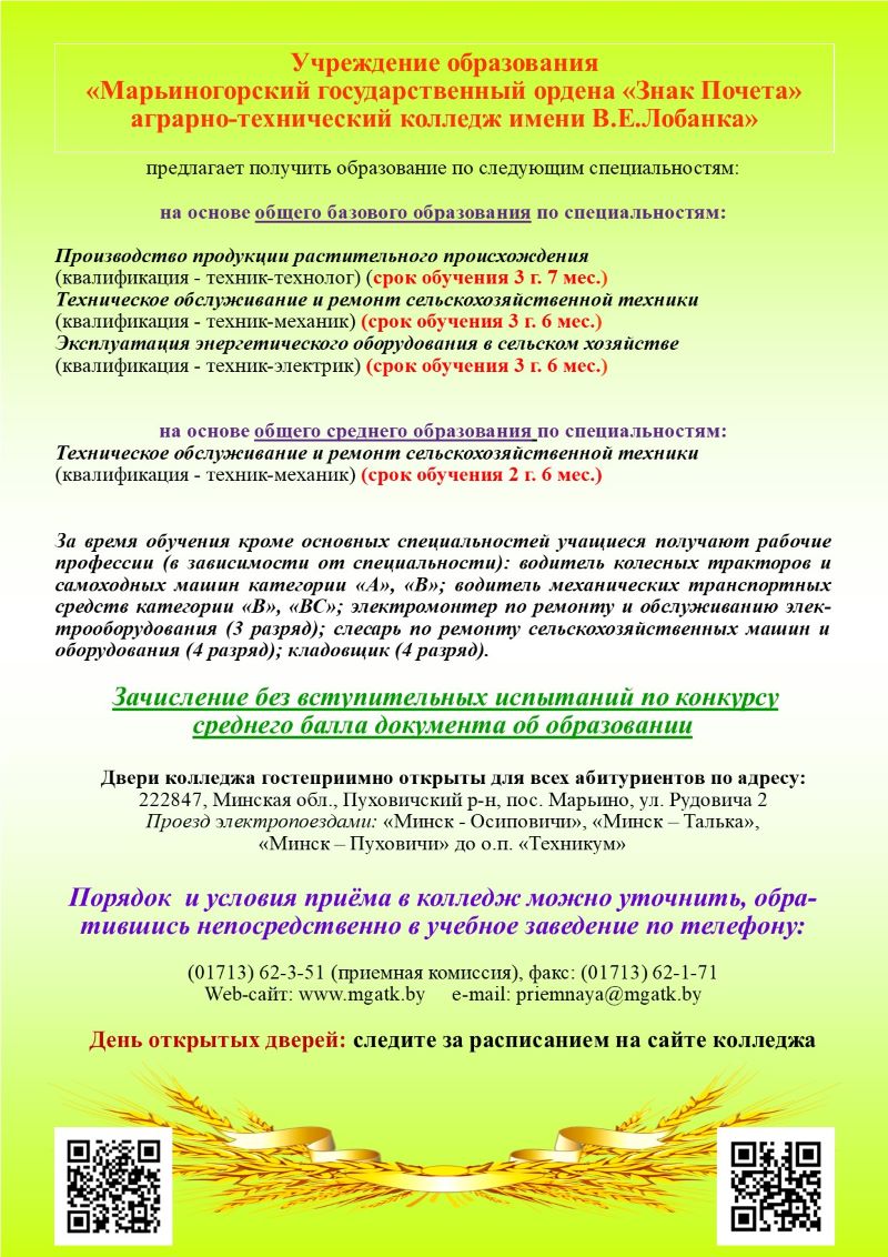 Профориентация - Средняя школа № 3 г.Вилейки имени В.Л.Сосонко